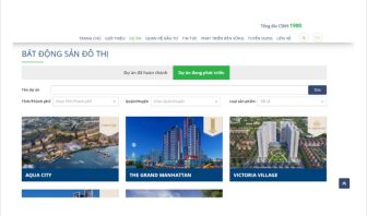 Trang Web Bất Động Sản cần có hình ảnh trực quan và thông tin dự án rõ ràng