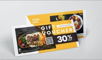 Thiết kế quà tặng voucher đồng bộ với nhận diện nhà hàng