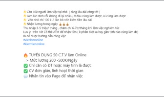 dấu hiệu tuyển dụng lừa đảo