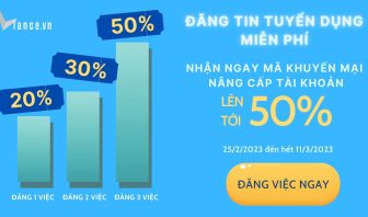 Khách hàng đăng một việc thành công nhận ngay một mã khuyến mại, đăng càng nhiều việc mã khuyến mại càng cao