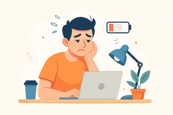 Hãy nghỉ ngơi hoặc giảm bớt khối lượng công việc nếu bạn đang cảm thấy quá tải 