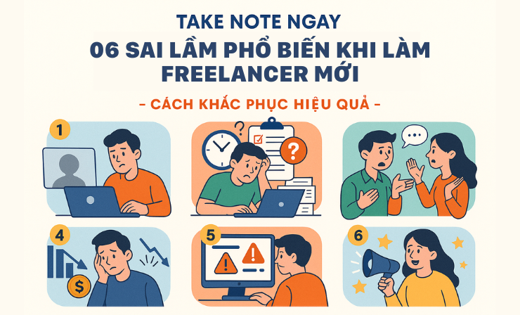 Take note ngay 06 Sai lầm phổ biến khi làm freelancer mới - Cách khắc phục hiệu quả